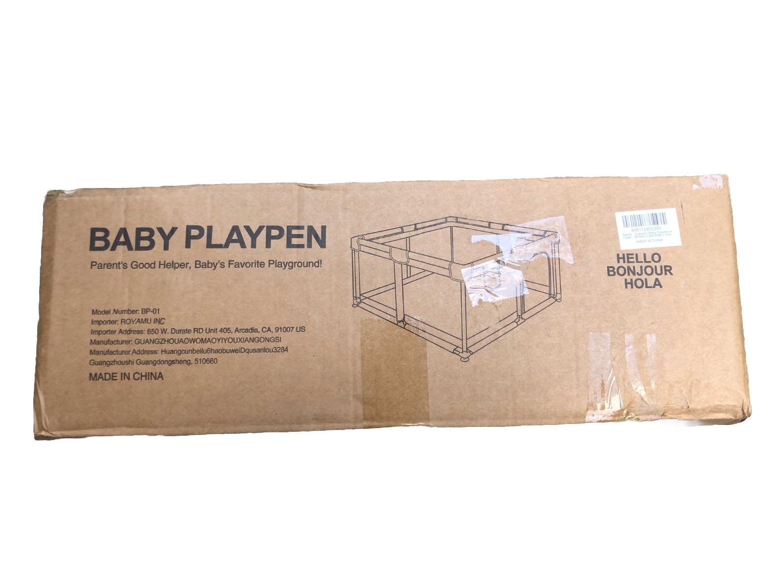 Suposeu Baby Playpen for Toddler, 50"×50" Large Baby Playard, Indoor & Outdoor