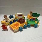 Fisher-Price Little People Vehicles & Figures Lot Vintage 1984, Yellow Green