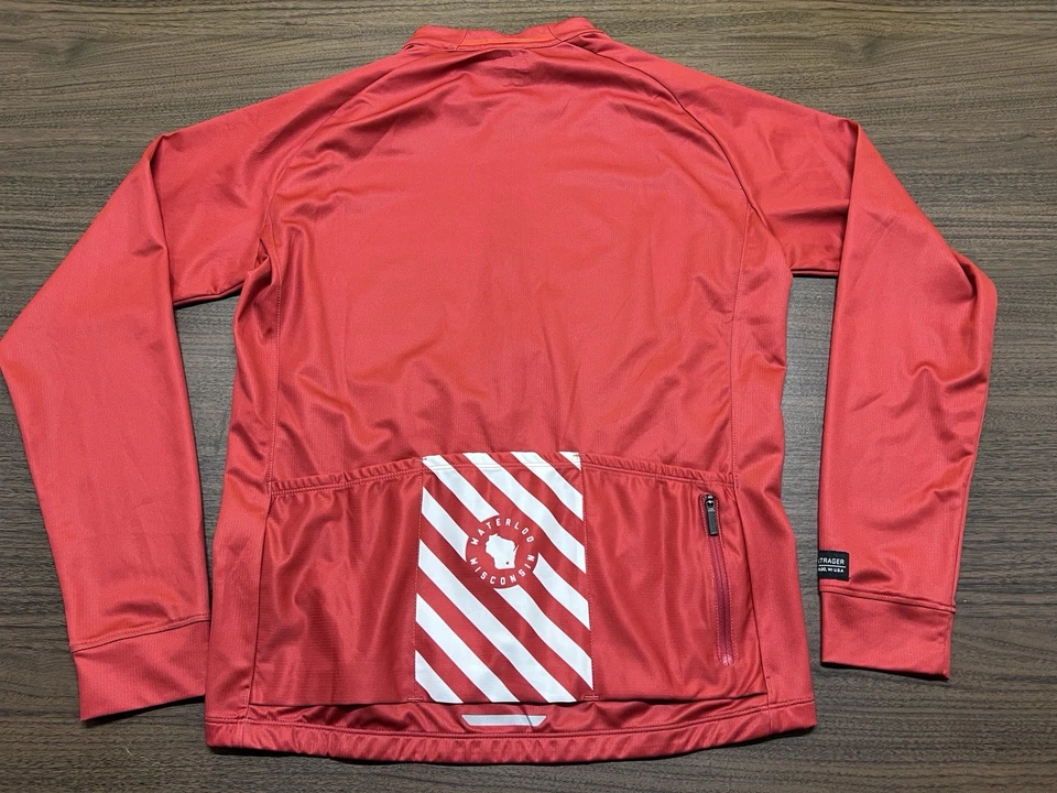 Camiseta deportiva de ciclismo Bontrager Circuit para hombre roja con cremallera completa manga larga ajustada - grande Foto 4 de 4