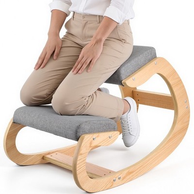 VEVOR Ergonomic Kneeling Chair with Cushions/Backrest/Wheels Black/Gray/Beige