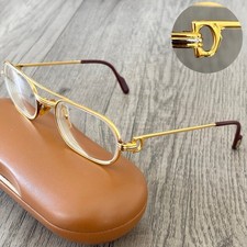 Vintage 80s Cartier Vendome Glasses Frame Gold Trinity 53 20 France Serial w