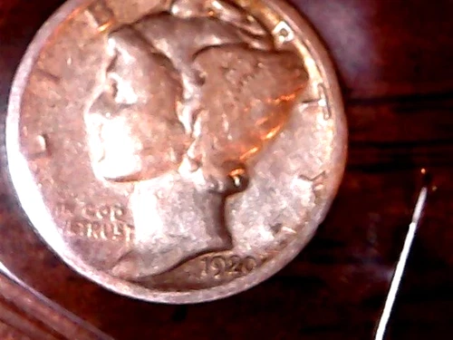 1920-S  SILVER MERCURY DIME - GRADES "FINE"