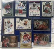 10 Auto cards of Capitals Brower alzner johansson kuznetsov carrick ward ....
