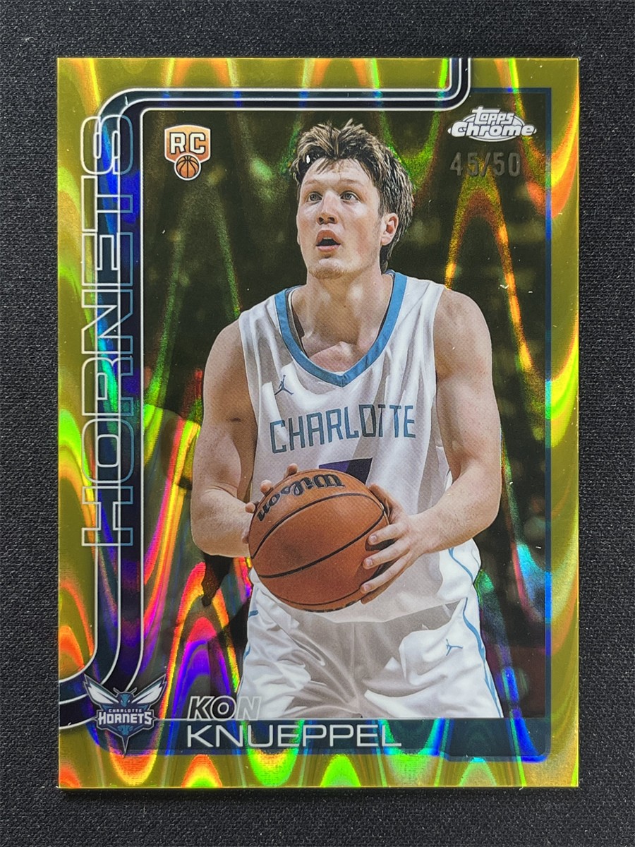 2025-26 Topps Chrome Kon Knueppel #254 RC Rookie Gold Raywave Refractor /50