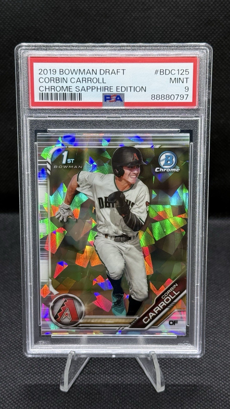2019 bowman draft corbin carroll chrome sapphire PSA 9