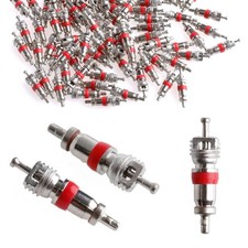 100PCS Premium Tyre Tire Valve Cores, Nickel Plated Stem Core Part...