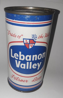 Vintage Lebanon Valley Flat top Beer Can (Catasauqua PA USA Brewer) tax stamp