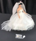 Vintage 1960's BARBIE WEDDING DAY SET #972 Dress, Veil, Shoes, Jewelry **NO DOLL