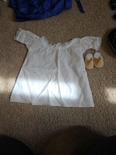 American Girl Felicity Nightgown Nightshift Gown Plus Slippers