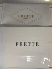 $500 Frette Classic Hotel White Lux Percalle 100% Cotton Luxury Queen Sheet Set