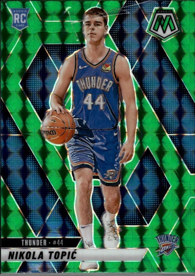2024-25 Panini Mosaic #242 Nikola Topic Green Mosaic