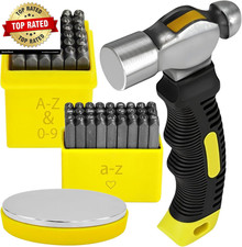 63 PCS Metal Stamping Kit - Letter Punch Set Metal Stamps for Jewelry Making