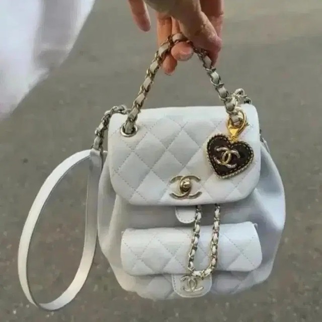 Chanel Heart Keyring & Bag Charm - Authentic, Complete Set