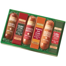 Sausage & Cheese Bars – Gift Box of 6 with Assorted Cheese, Caraway & Garlic Sum