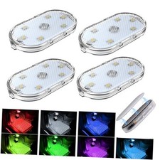 4 Pack Car LED Ambient Lights, 7 Colors Magnetic Interior Car Lights USB