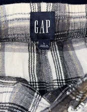 Gap Unisex Flannel Pajama Lounge Pants Black  White Plaid Large