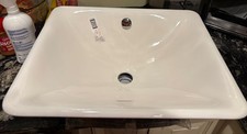 New Kohler K-5400-0 Iron Plains 18-9-16 Drop In Enameled Cast Iron Bathroom Sink