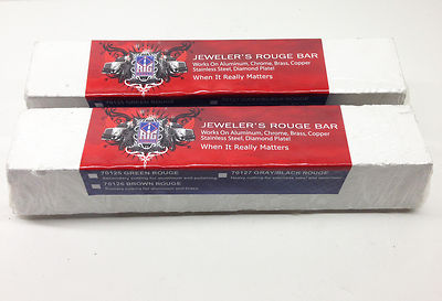 (QTY 2) WHITE ROUGE (LARGE 2 LB) POLISHING BUFFING COMPOUND 10X2X2 MADE IN USA