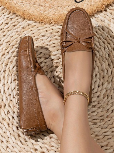 New Casual Round Toe Black Flat Shoes For Women, Suitable For All Seasons - Picture 10 of 11