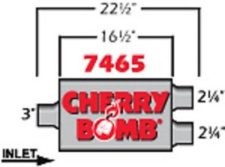 Cherry Bomb 7465 Oval Pro Series Muffler 3 Inlet 2.25 Outlet Cd 22.5 Length