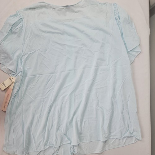 Shadowline Pajama Set PJS Soft Blue Long Pants SS Shirt button up Size 3X New - Picture 5 of 11