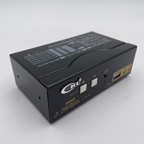 CKL HDMI KVM Switch 2 Port Dual Monitor Extended Display 4K30Hz CKL-922HUA - Afbeelding 2 van 3