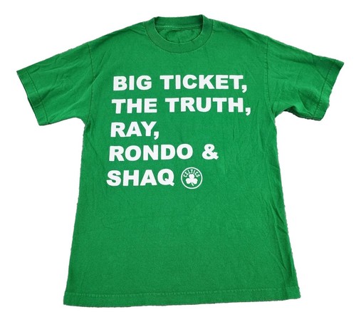 Boston Celtics Shirt Men Medium Starting 5 Ticket Truth Rondo Shaq Ray Adult A59