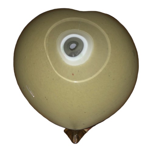 Handblown Heavy Glass Art Paperweight Heart Red & Brown. - Picture 3 of 8