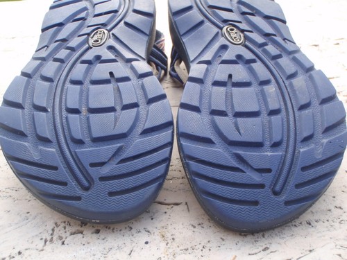 Chaco WOMEN 6 FITS 1/2 SIZE 5.5 - 6.5 Multi Toe Heel Strap Black Blue Red White - Picture 10 of 13