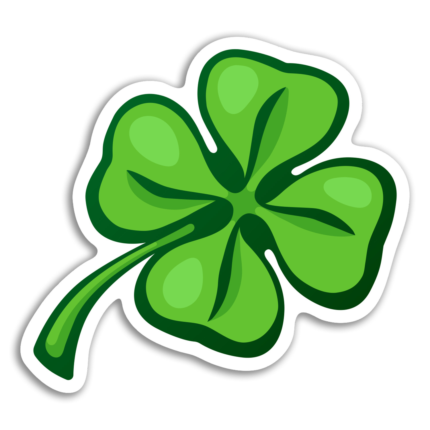 2 x 10cm Lucky Clover Vinyl Stickers - Sticker Car Luggage Travel Gift #19231