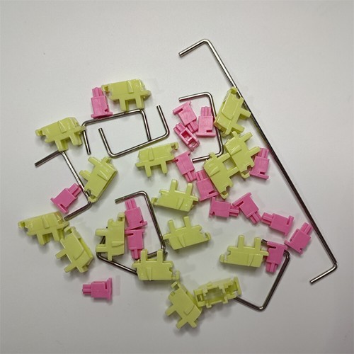 Pink Steel Plate Satellite Shaft Kit for Mechanical Keyboard Switch Key - Photo 4/12