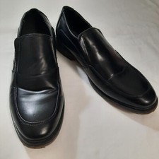 Madison Avenue Mens Boys 5M Loafers Dress Shoes Black Apron Toe