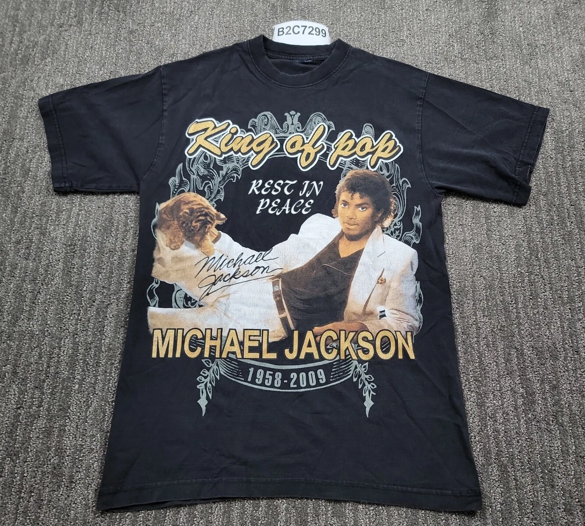 Vintage Michael Jackson Y2K King of Pop Heavyweight Graphic Tee Shirt Adult L