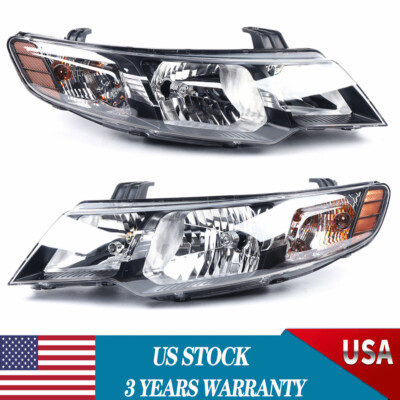 2010-2013 For Kia Forte EX Sedan Headlights Chrome Housing Halogen Headlights