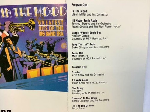 IN THE MOOD Cassette Tape GREATEST HITS OF THE BIG BAND ERA 1991 RCA DPK1-0952 - Picture 3 of 5