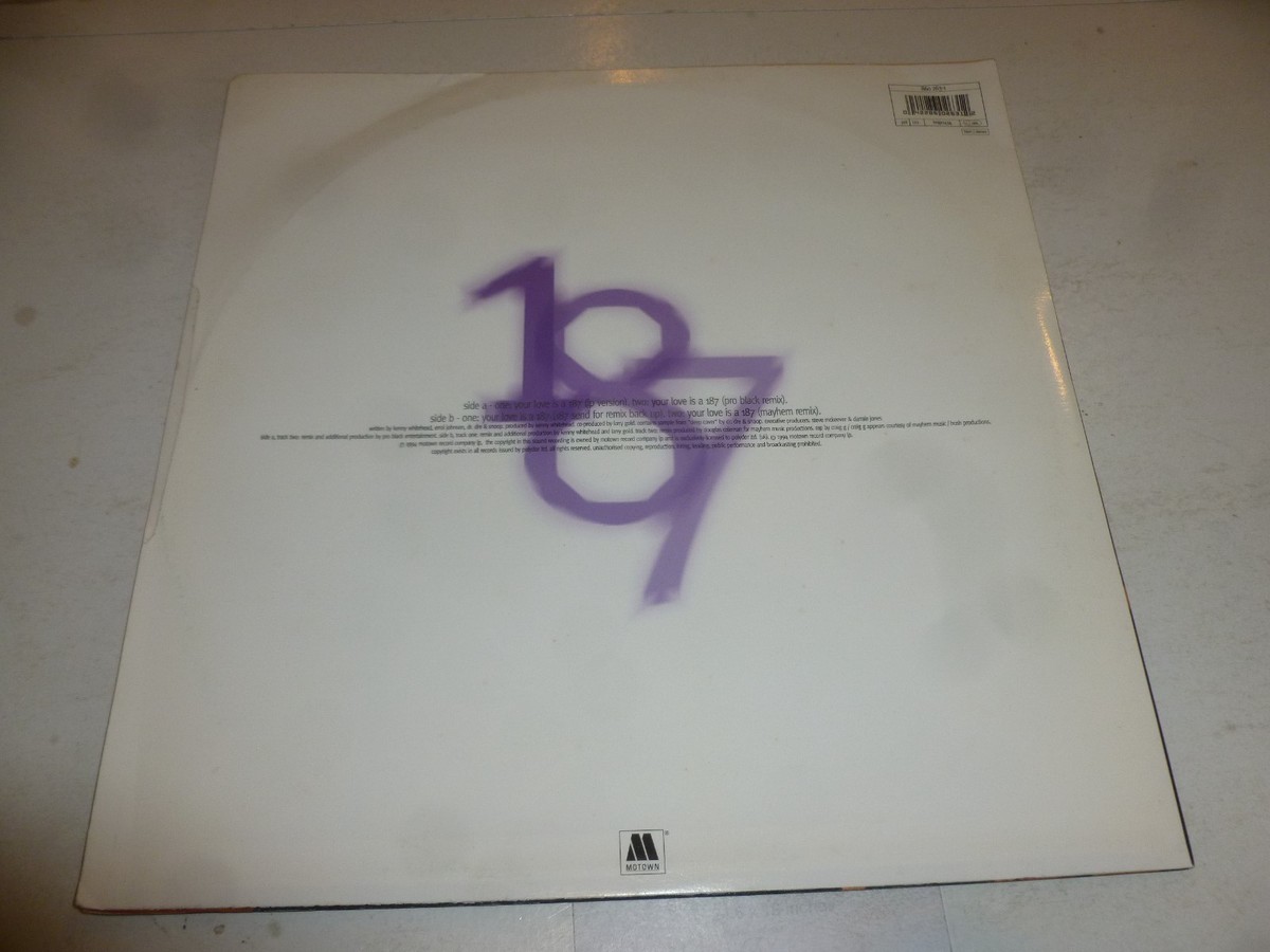 Whitehead Bros. Your Love Is a 187 Vinyl 12 Id7900z for sale