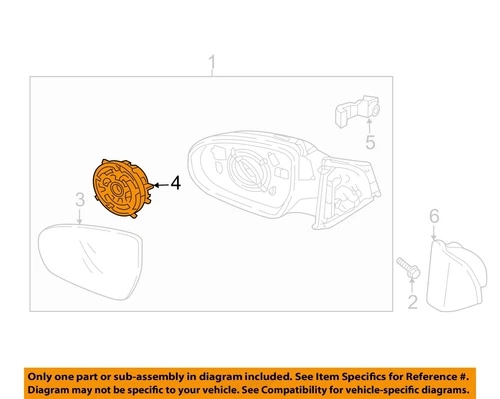 HYUNDAI OEM 2018 Elantra GT Door Side Rear View Mirror-Motor Right 87622F1000