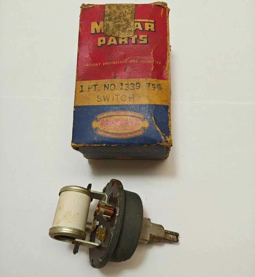 1951-1954 Dodge Plymouth DeSoto S-15 Heater Fan Blower Switch NOS 1339794. - Image 4 of 4