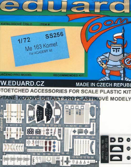 Eduard Me 163 Comète Intérieur & Seat Ceintures Pièces 1:72 Messerschmitt Neuf