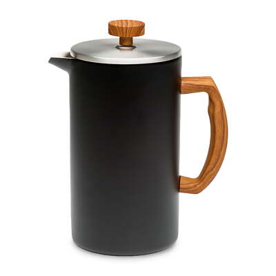 Primula Grant Double Wall Stainless Steel Coffee Press Matte Black Easy To Clean