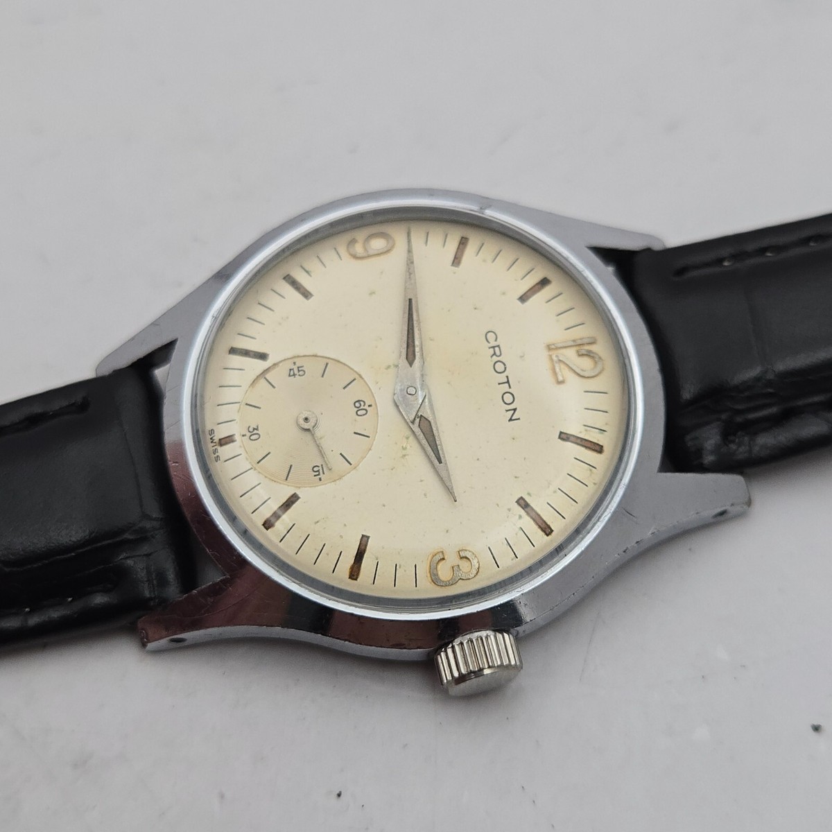 Vintage CROTON men's manual wind watch N14/A1059 17Jewels swiss