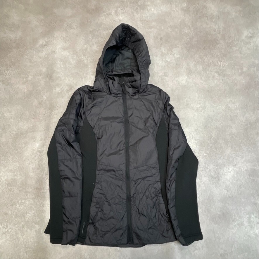 Champion Puffer Jacket Womens Full Zip Hiking Coat, Black, Large