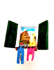 MAGNETE CALAMITA RESINA FRIGO FRIGORIFERO SOUVENIR FRIDGE MAGNET CITTA'  ROMA