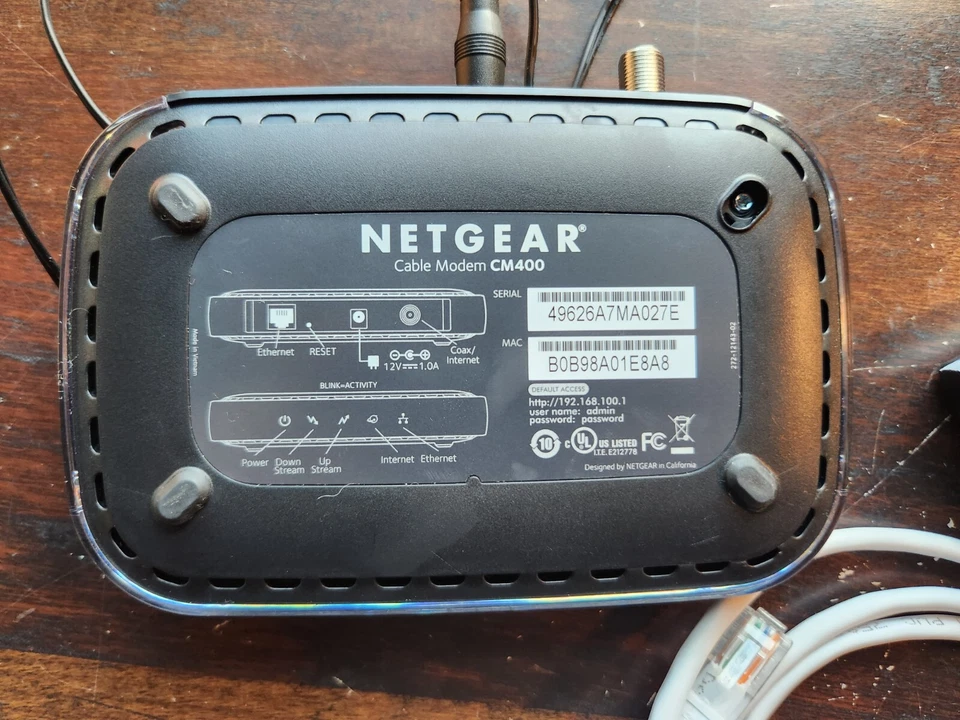 NETGEAR Cable Modem CM400 | For Cable Plans Up to 340 Mbps | DOCSIS 3.0 - Image 4 of 4