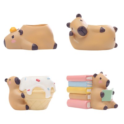 Small Capybara Flower Pot Gift Desktop Decor for Bedroom Indoor Living Room