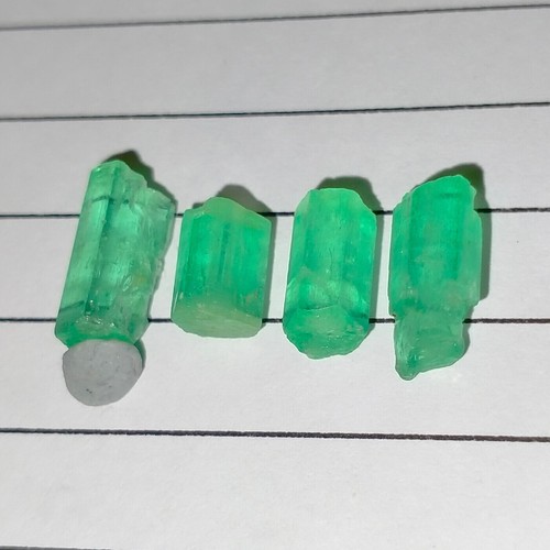 Panjshir Esmeralda faceta piedras preciosas ásperas gemas naturales cristales de corte crudo 5,17 quilates - Imagen 2 de 7