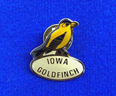 Small Iowa State Bird Goldfinch Pin-1'' tall x 7/8'' wide