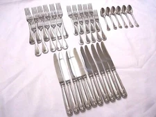 GUY DEGRENNE EMPIRE STAINLESS FRANCE FLATWARE 37-PIECES