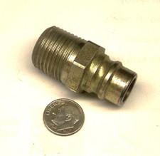 NKD 1/2" QUICK DISCONNECT MALE HALF 1/2-14 MALE NPT THREAD 1.728" OA L .875" HEX