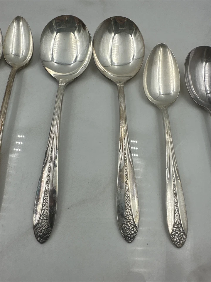 Винтажные вилки ложки посеребренные национальные столовые приборы принцесса королевский узор - Изображение 4 из 4